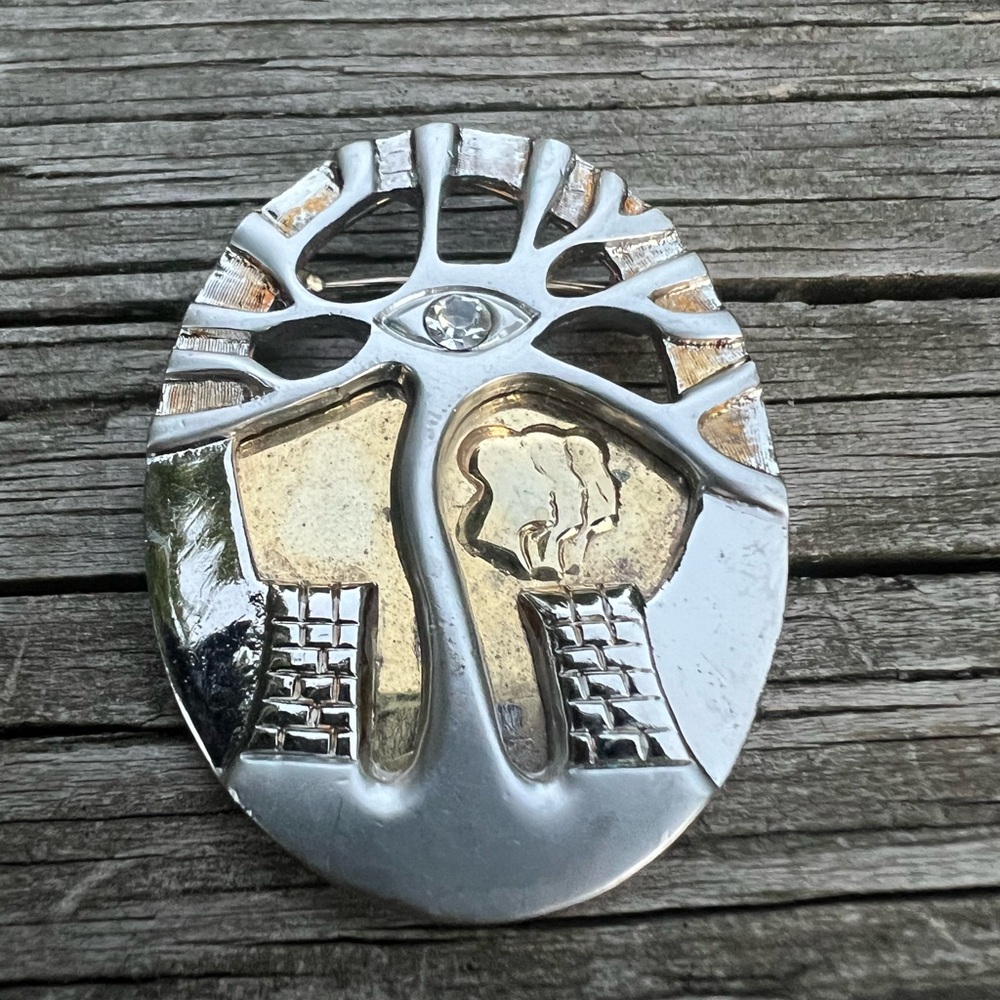 Vintage Judaica Tree Of Life 2005 Brooch Eyal Lichtenstein Preowned As Is